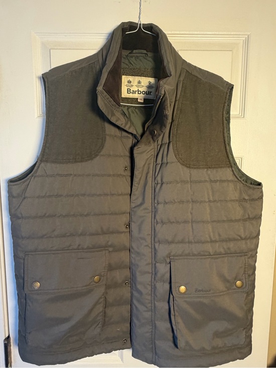 Barbour Other - Barbour Bradford Quilted Vest Gilet XXL Olive Green Wool Yoke